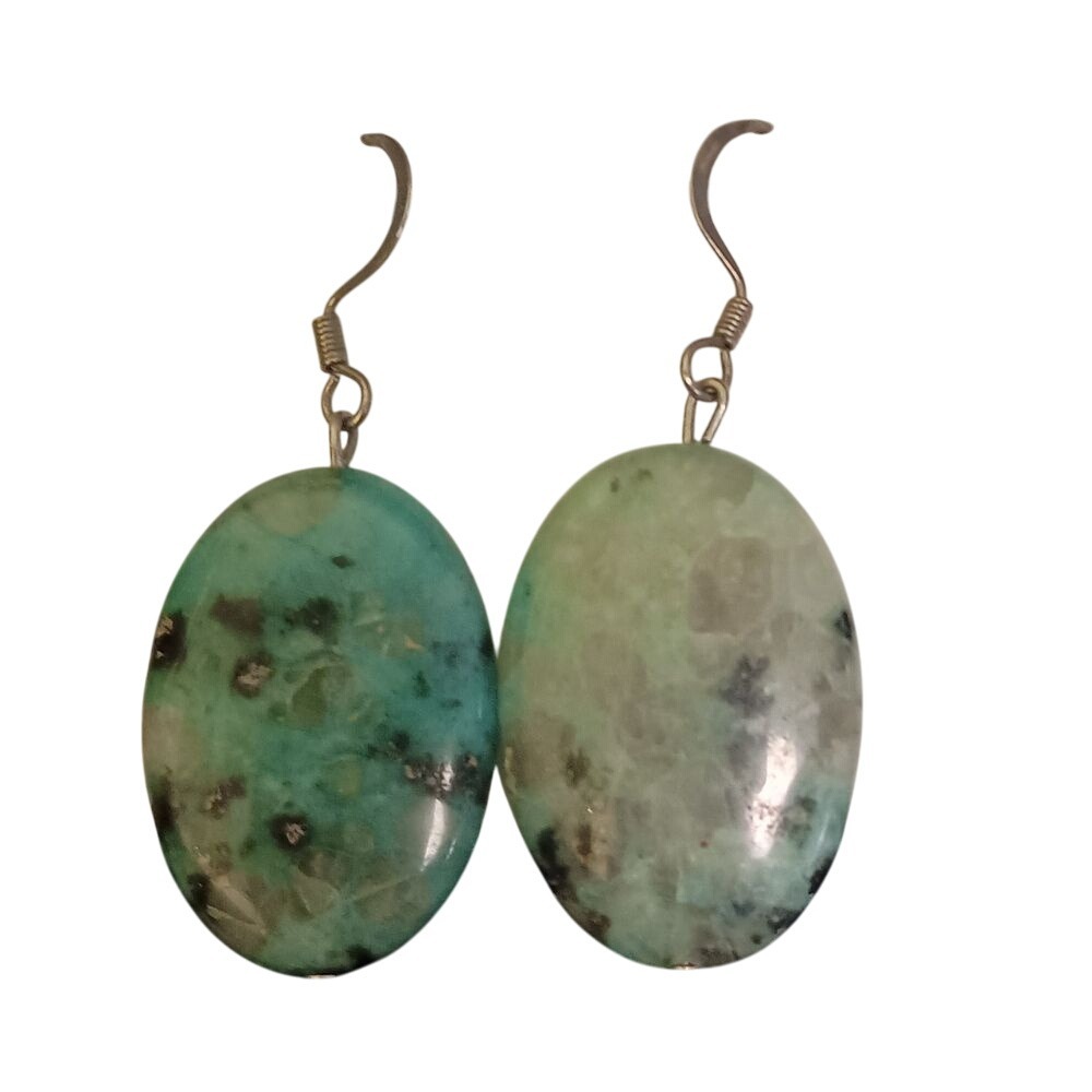Aqua quartz drop earrings vintage SKUJ042